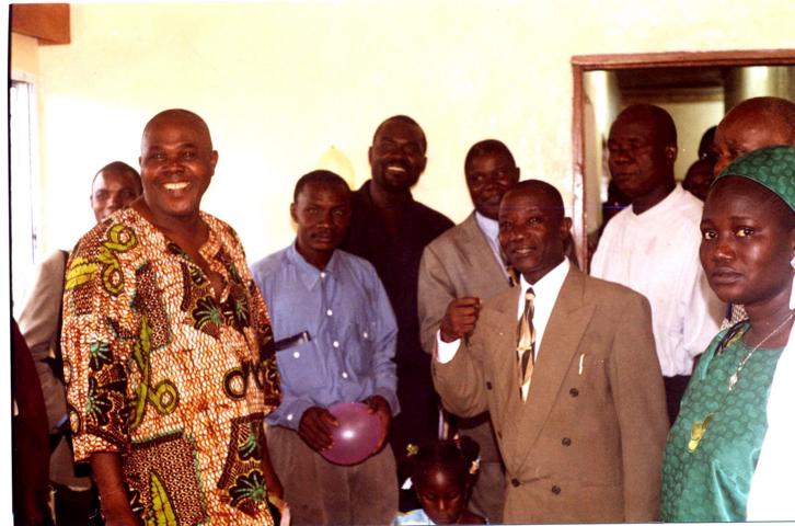 Some church members in a happy mood after viewing offices